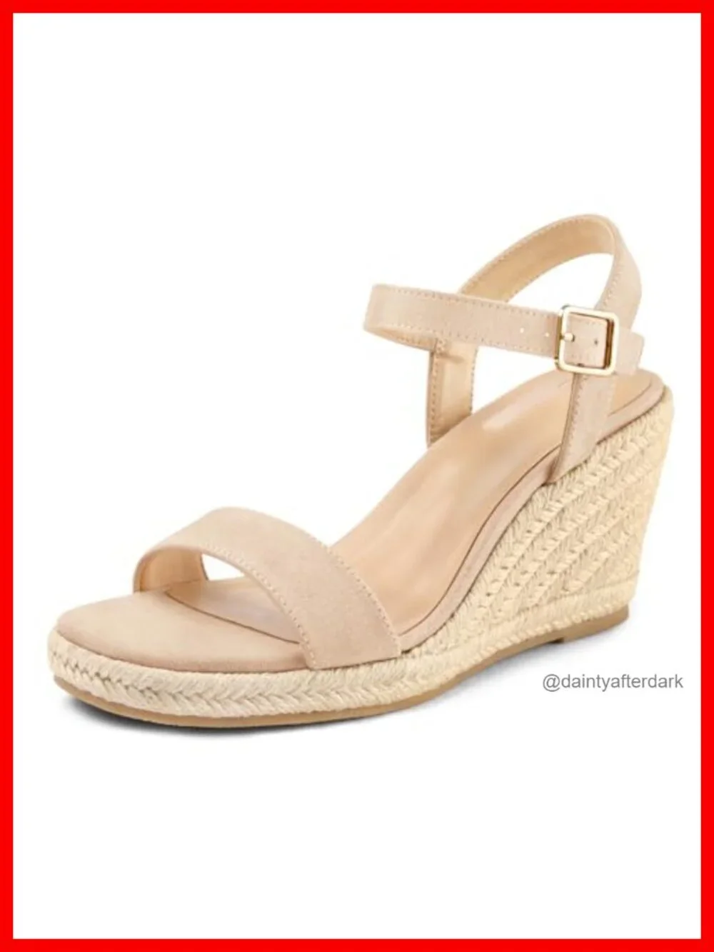 Women's Espadrille Wedge Sandals Open Toe Platform Heels with Ankle Strap